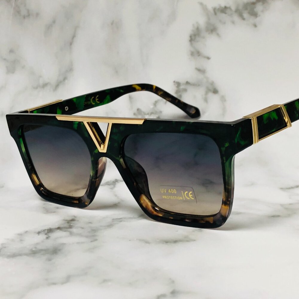 Men‎ Women Sunglasses Fashion Green Frame Oversize Driving Outdoor Stylish Gafas